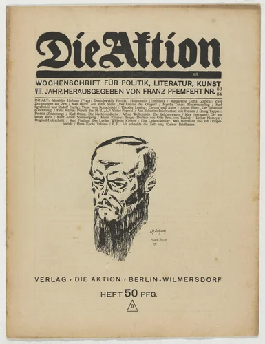 Die Aktion, vol. 7, no. 33/34 by Otto Freundlich
Lothar Homeyer, periodical, 1917