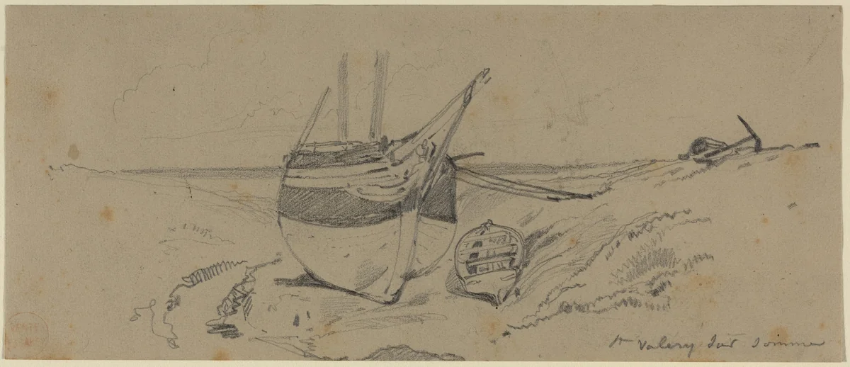 St. Valery sur somme by Eugène Isabey, drawing, 1803-1886