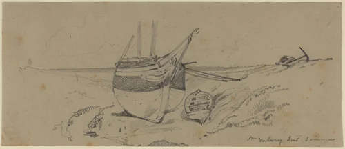 St. Valery sur somme by Eugène Isabey, drawing, 1803-1886