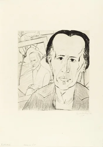 Portrait of E.G. (Bildnis E.G.) by Erich Heckel, print, 1920