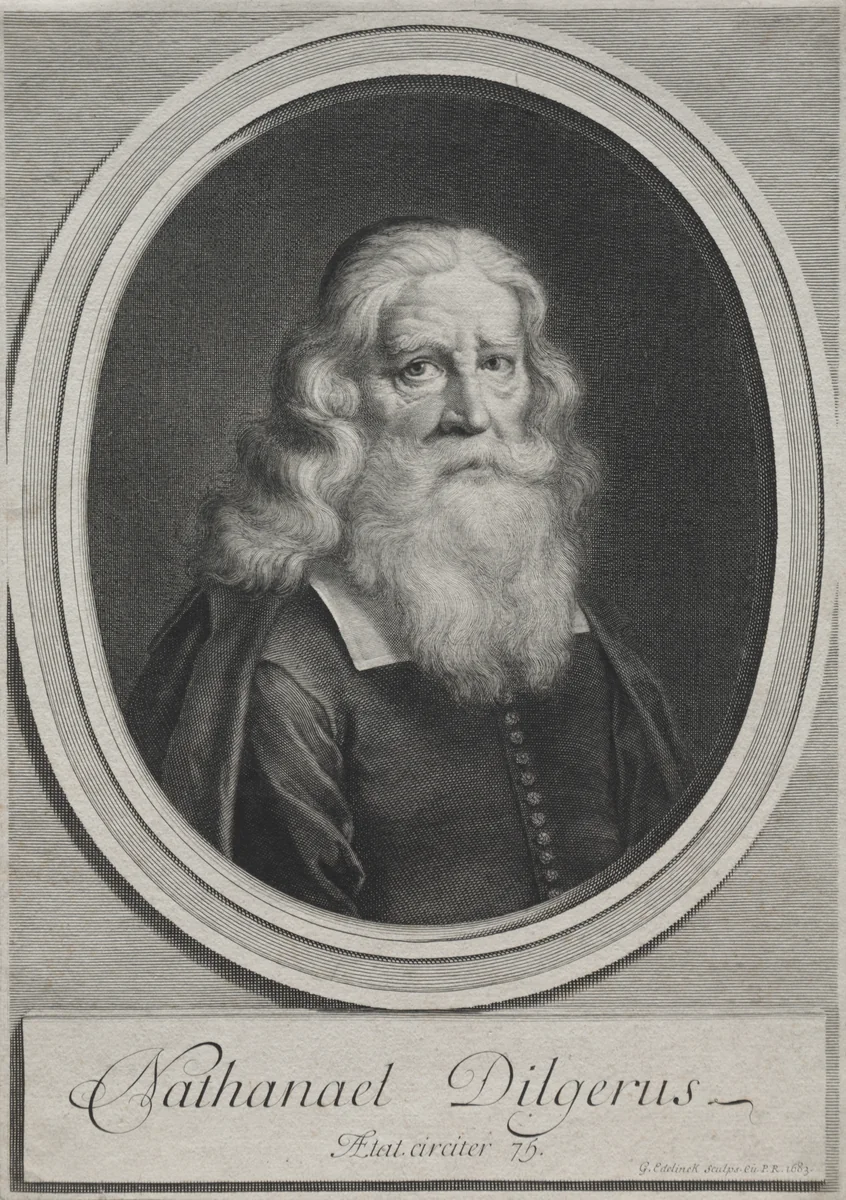 Nathanael Dilgerus, Minister of Danzig by Gerard Edelinck, print, 1683