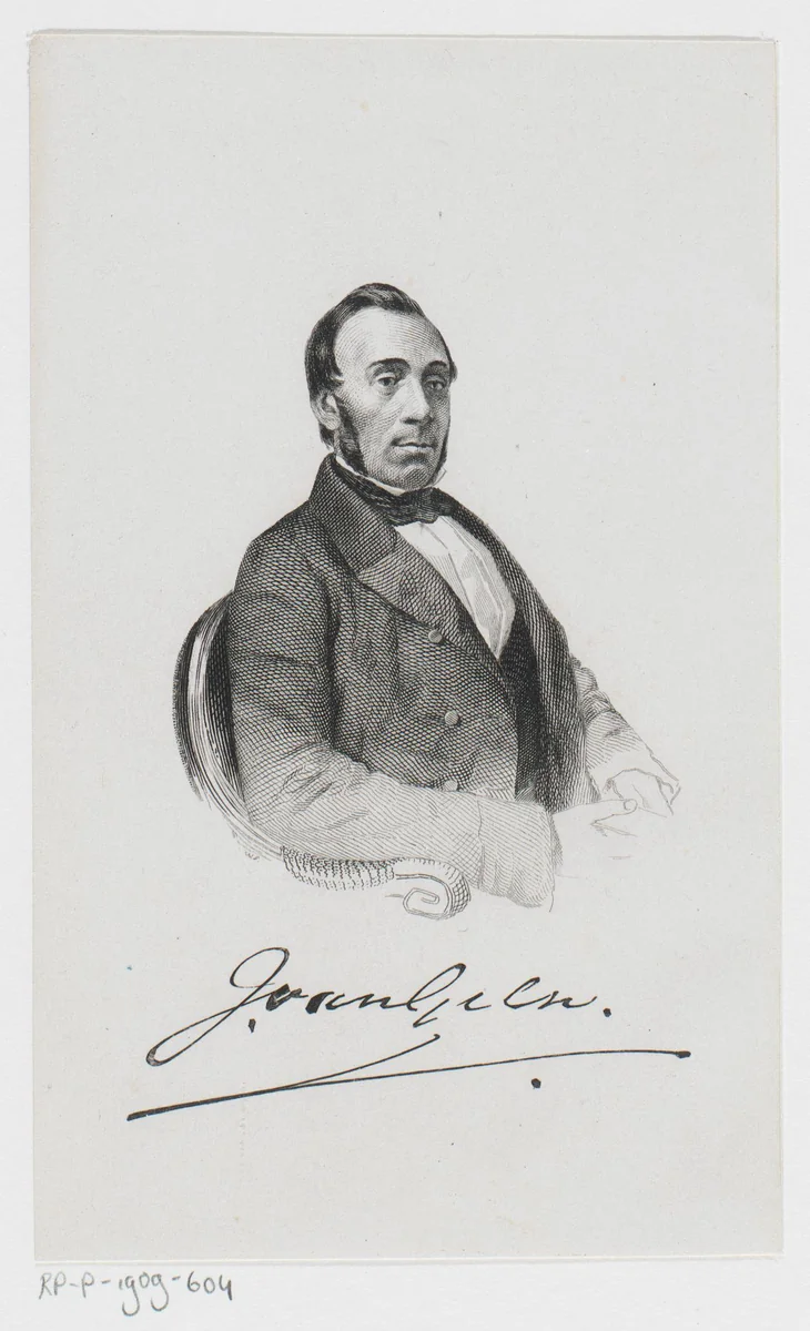 Portret van Joseph Jacobus baron van Geen by Willem Steelink, print, 1836-1909