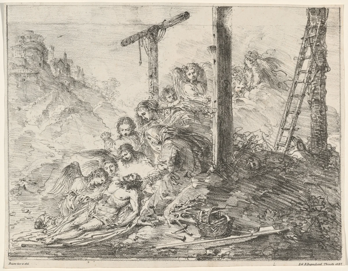 The Deposition by Giuseppe Bernardino Bison, print, 1827