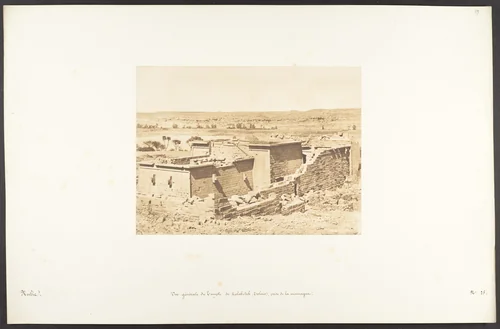 Vue générale du Temple de Kalabcheh (Talmis), prise de la montagne by Maxime Du Camp, photograph, 1850