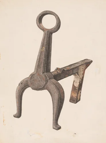 Andiron by Eugene Bartz, index of american design, 1938