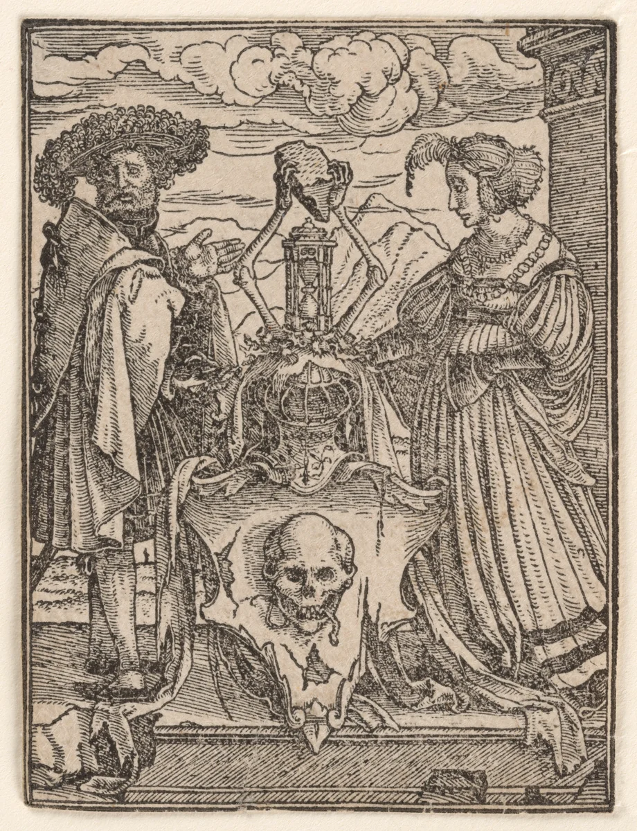 Coat-of-Arms of Death, from "The Dance of Death" by Hans Holbein the Younger, print, 1521-1538
