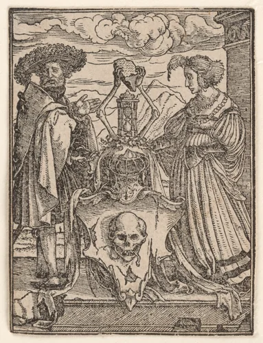 Coat-of-Arms of Death, from "The Dance of Death" by Hans Holbein the Younger, print, 1521-1538