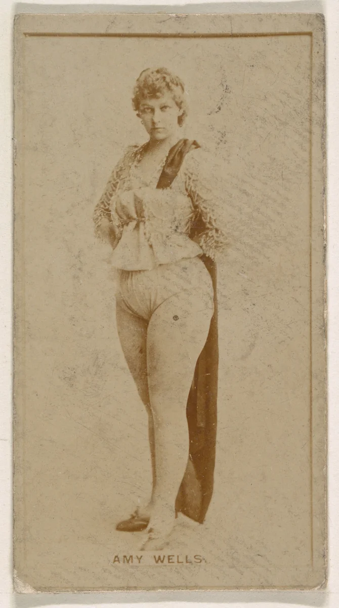 Amy Wells, from the Actresses series (N245) issued by Kinney Brothers to promote Sweet Caporal Cigarettes by Kinney Brothers Tobacco Company, photograph, 1890