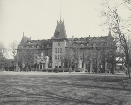 Virginia Hall. Containing Dining rooms, Chapel, and rooms for teachers and colored girls by Frances Benjamin Johnston, photograph, 1899