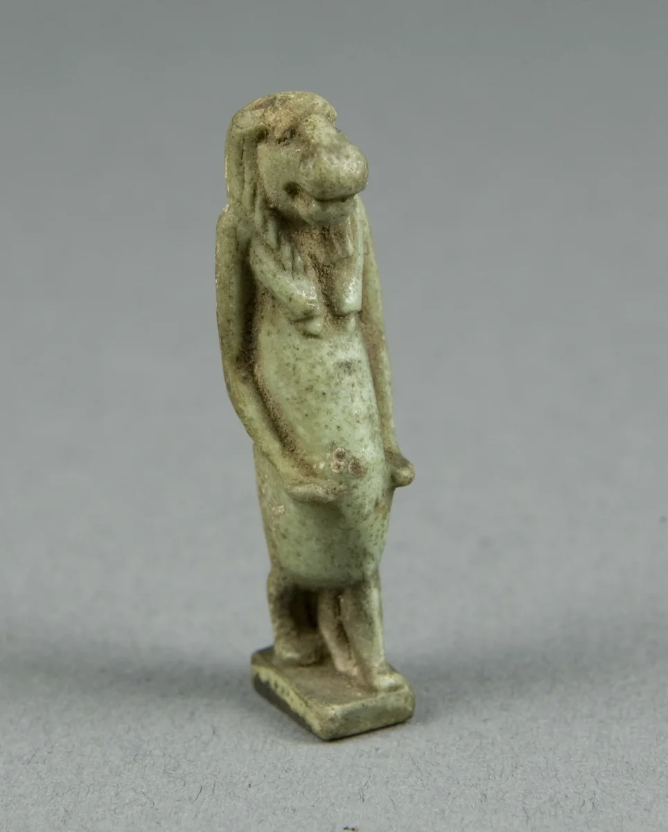 Amulet of the Goddess Taweret (Thoeris) by Egyptian, metalwork, -1069--332