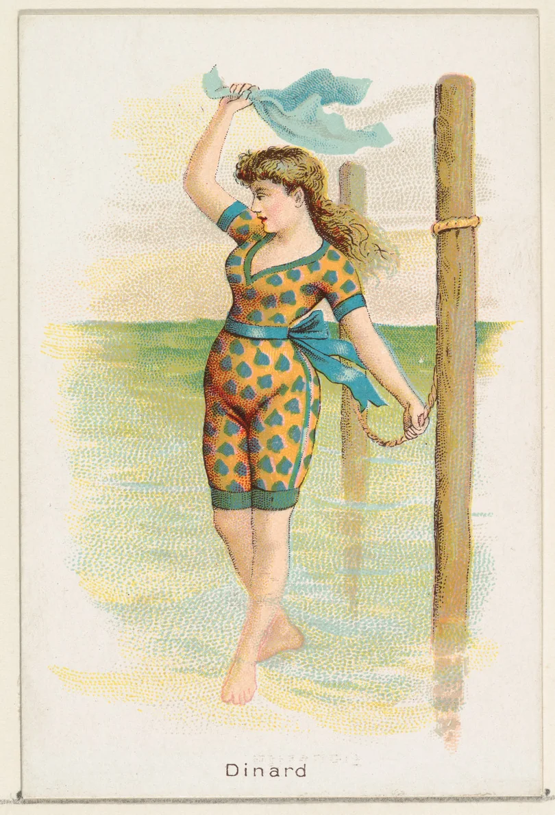 Dinard, from the Beautiful Bathers series (N192) issued by Wm. S. Kimball & Co. by William S. Kimball & Company, print, 1889