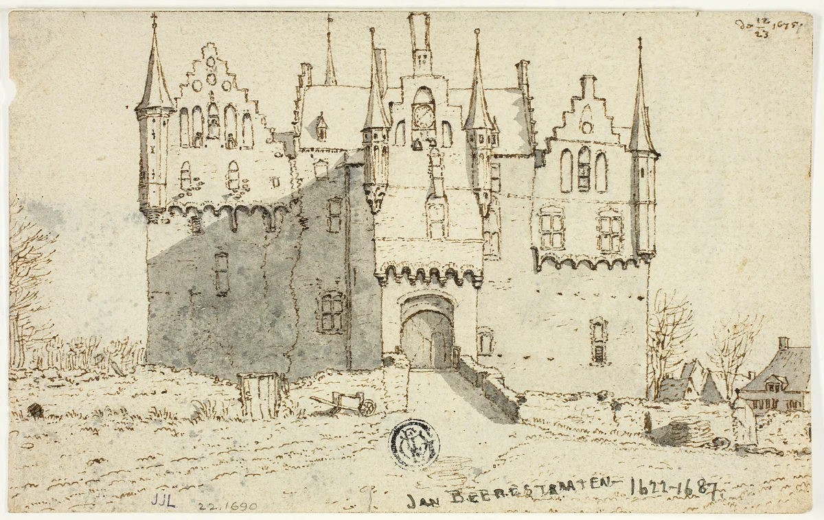 Gemear Castle by Jan Abrahamsz Beerstraaten, drawing, 1642-1666