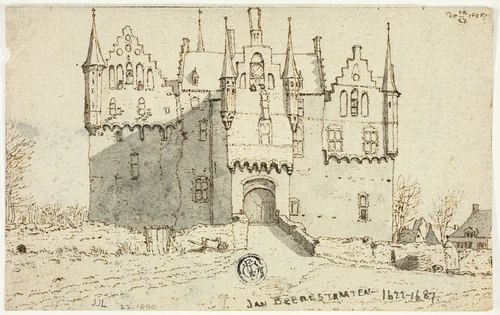 Gemear Castle by Jan Abrahamsz Beerstraaten, drawing, 1642-1666