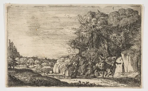 The Flight into Egypt by Claude Lorrain, print, 1625-1636