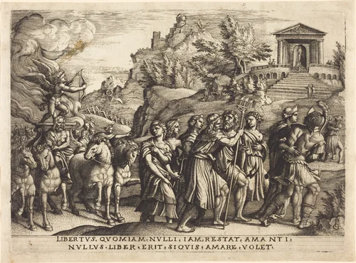 The Triumph of Love by Georg Pencz, print, 1534-1544