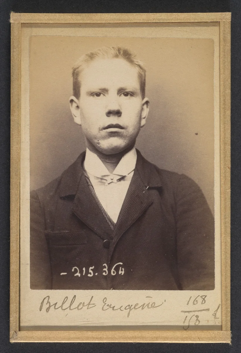 Billot. Eugène. 20 ans, né à La Charité (Nièvre). Tailleur d'habits. Anarchiste. 9/3/94. by Alphonse Bertillon, photograph, 1894