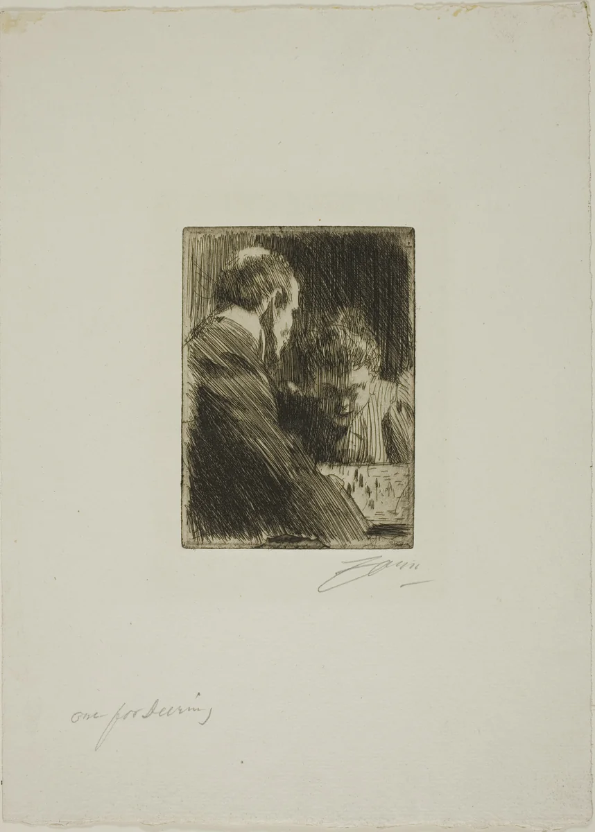 Chess-Players by Anders Zorn, print, 1891