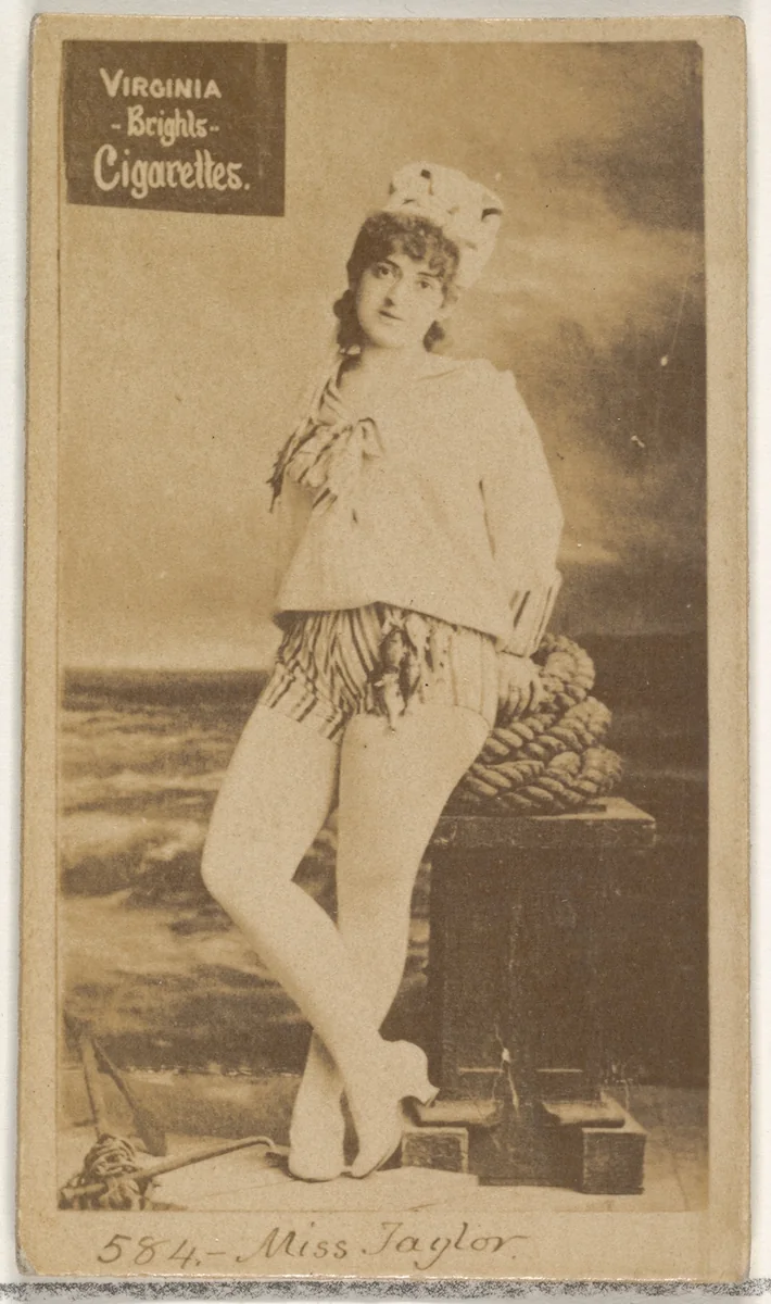 Card 584, Miss Taylor, from the Actors and Actresses series (N45, Type 2) for Virginia Brights Cigarettes by Allen & Ginter, photograph, 1885-1891