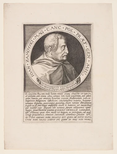 Jan Zamoyski, Polish Nobleman, Great Crown Chancellor by Aegidius Sadeler, print, 1600-1610
