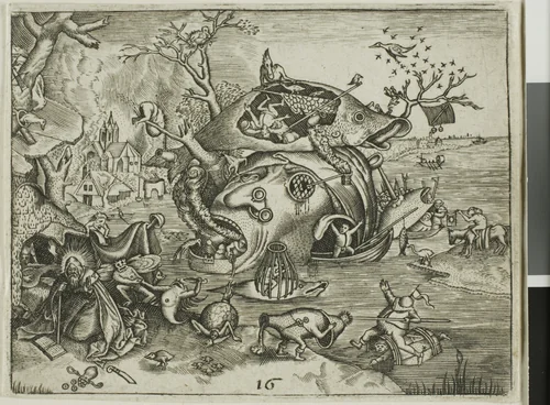 The Temptation of Saint Anthony, plate 16 from the Emblemata Secularia by Johann Theodor de Bry, print, 1581-1623
