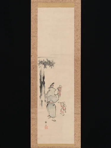 Puppeteer by Teisai Hokuba (蹄斎北馬), painting, 1800-1844