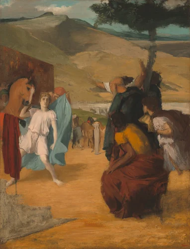 Alexander and Bucephalus by Edgar Degas, painting, 1861-1862