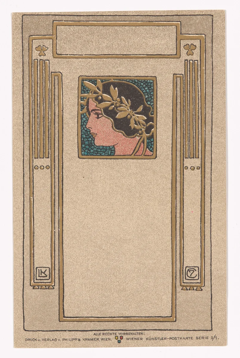 Wiener Künstler-Postkarte Serie I / 1 by Koloman Moser, design, 1898