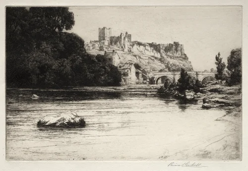 Richmond Castle by George Percival Gaskell, print