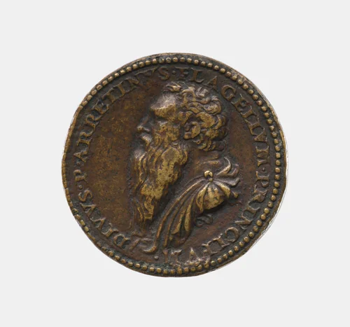 Pietro Bacci Aretino (1492–1556) by Leone Leoni, metalwork, 1537