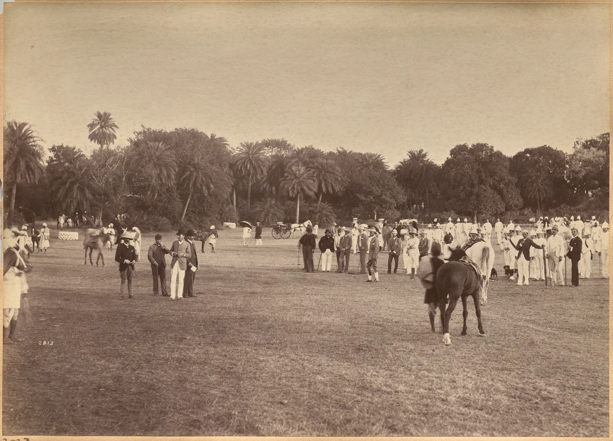 Judging at the Horseshow at Jhansi by Raja Deen Dayal, photograph, 1877-1892
