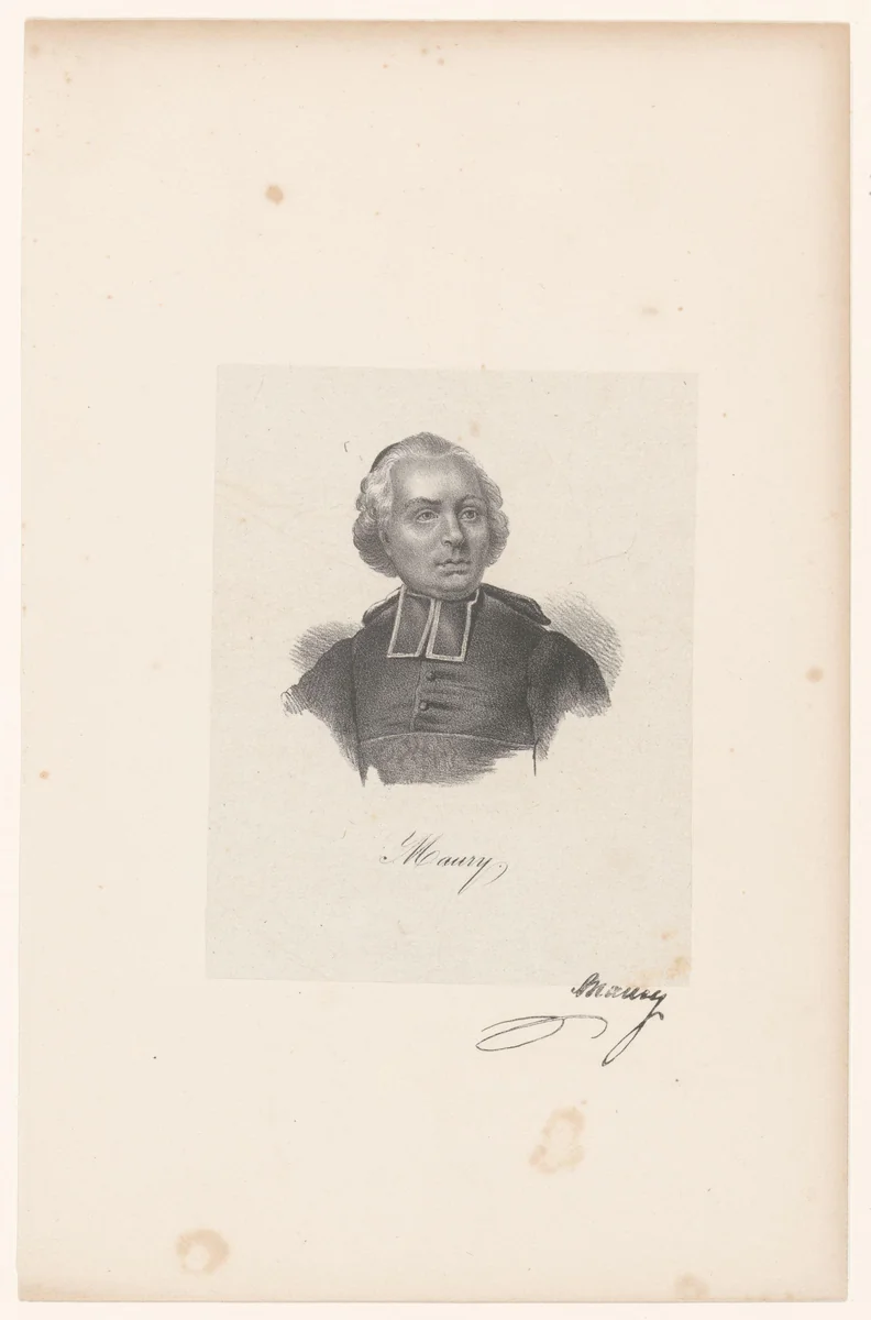 Portret van Jean-Sifrein Maury by anonymous, print, 1818-1842