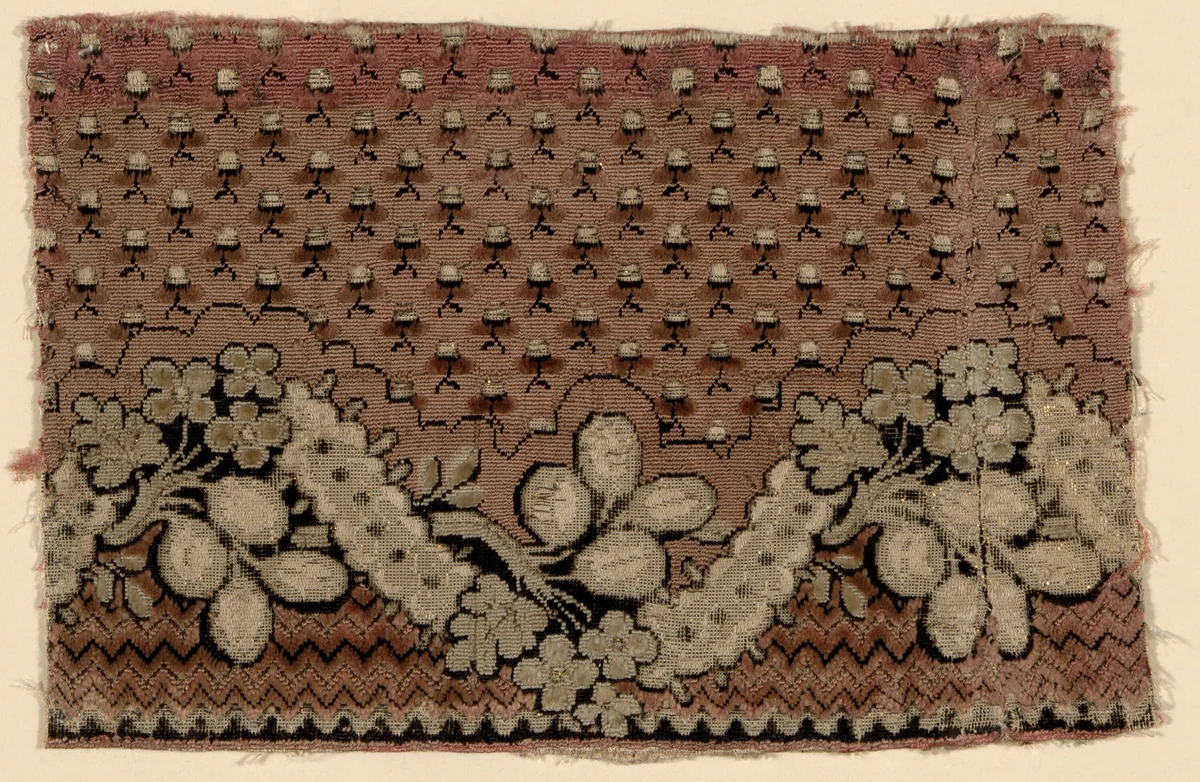 Fragment by France, textile, 1750-1775