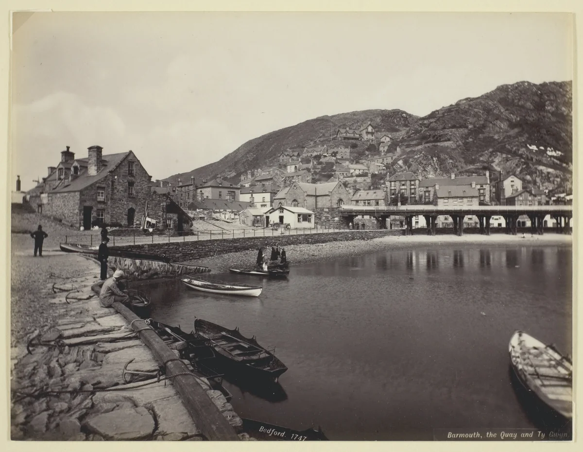 Barmouth, the Quay and Ty Gwyn by Francis Bedford, photograph, 1860-1894
