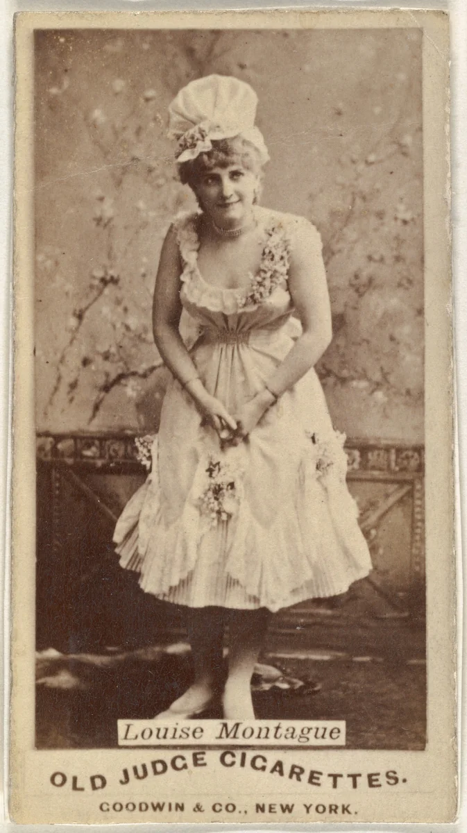 Louise Montague, from the Actors and Actresses series (N171) for Old Judge Cigarettes by Goodwin & Company, photograph, 1886-1890