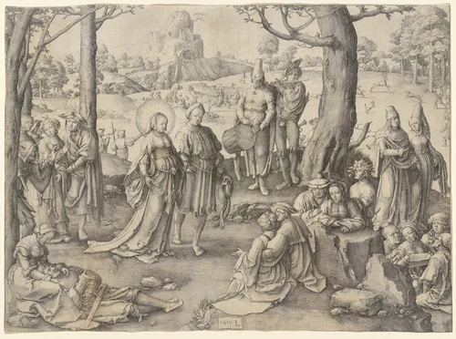 The Dance of Saint Mary Magdalene by Lucas van Leyden, print, 1519