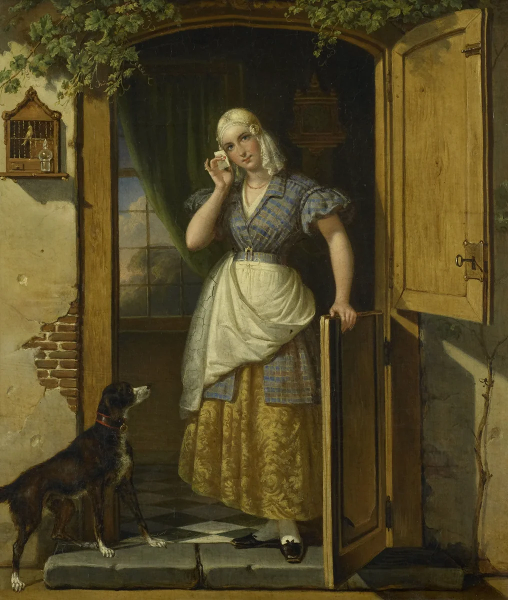 Love Note by Johannes Hendrik van West, painting, 1838