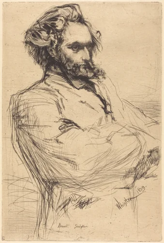C. L. Drouet, Sculptor by James McNeill Whistler, print, 1859