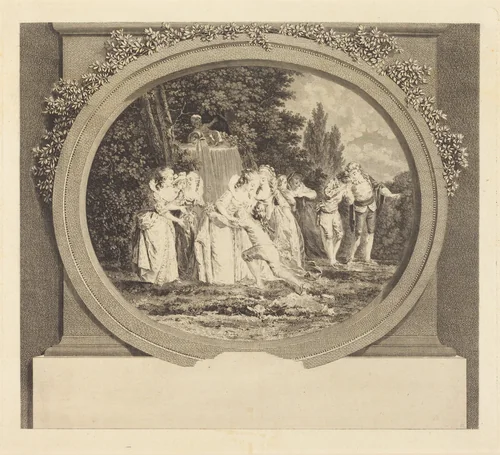 Les Voeux acceptees by Nicolas Delaunay; Jean Honoré Fragonard, print, 1777-1783