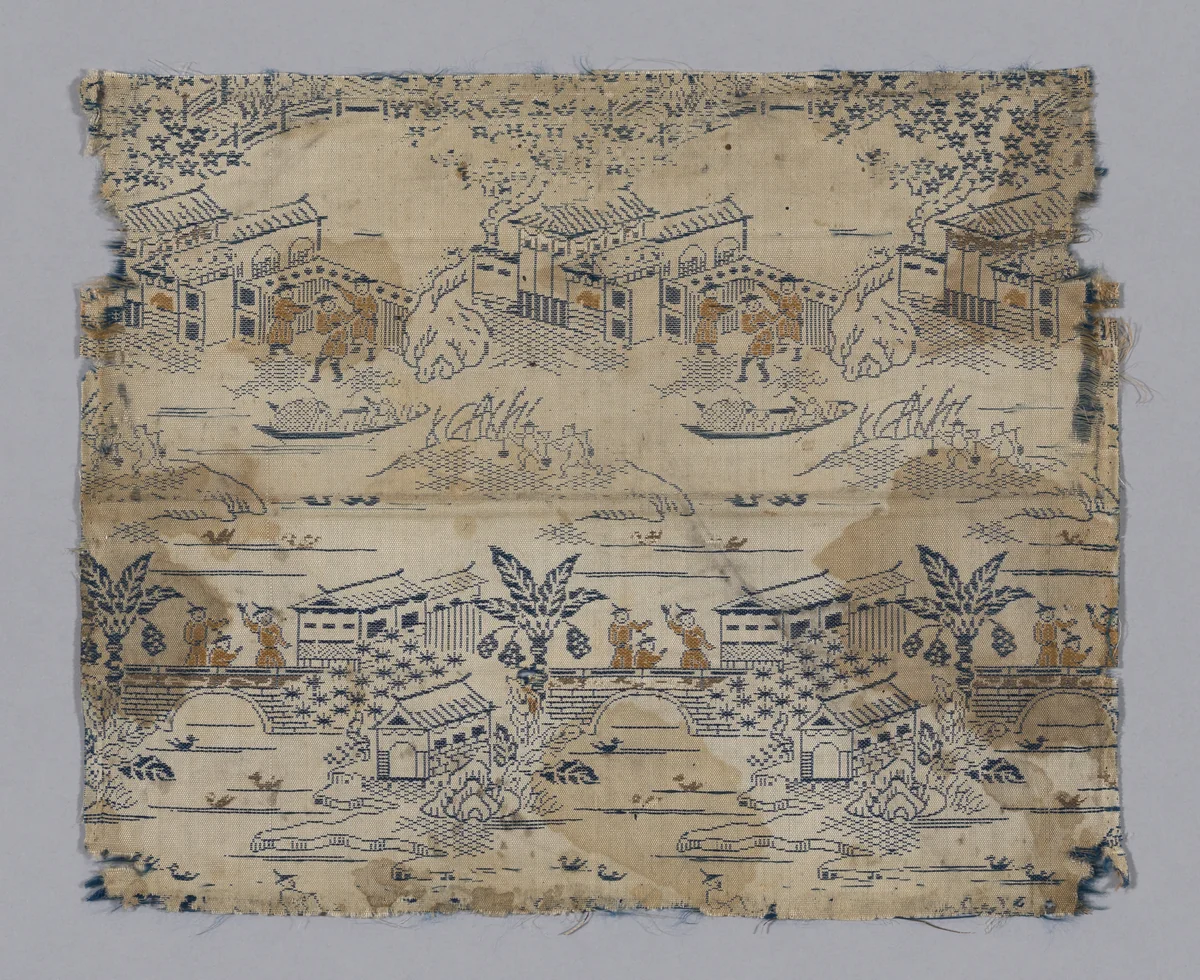 Fragment by Japan, textile, 1800-1825