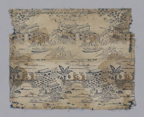 Fragment by Japan, textile, 1800-1825