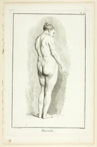 Design: Figure from Encyclopédie by Benoît-Louis Prévost, print, 1762-1777