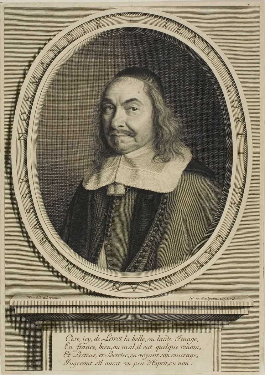 Jean Loret by Robert Nanteuil, print, 1658