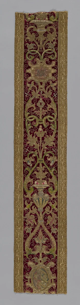 Orphrey Band by Spain, textile, 1601-1700