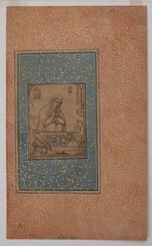 Madonna and Child in a Domestic Interior by Manohar, manuscript, 1600-1650