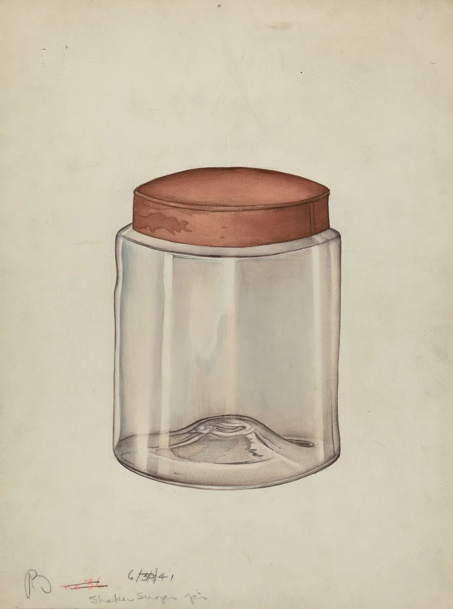 Shaker Sugar Jar by Charles Goodwin, index of american design, 1941