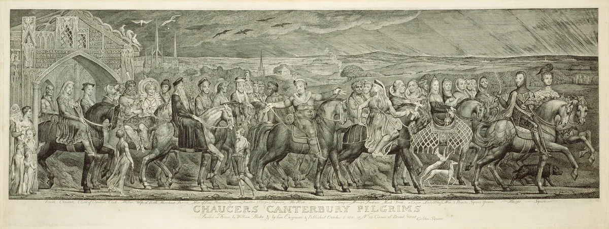 The Canterbury Pilgrims by William Blake, print, 1810