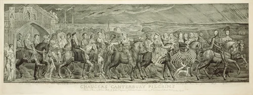 The Canterbury Pilgrims by William Blake, print, 1810