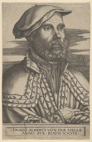 Albert van der Helle by Heinrich Aldegrever, print, 1538