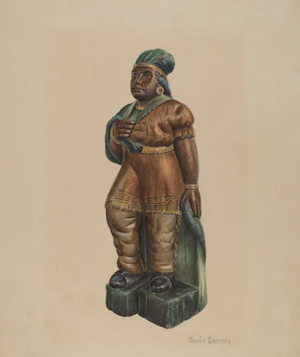Cigar Store Indian by Charles Bowman, index of american design, 1938