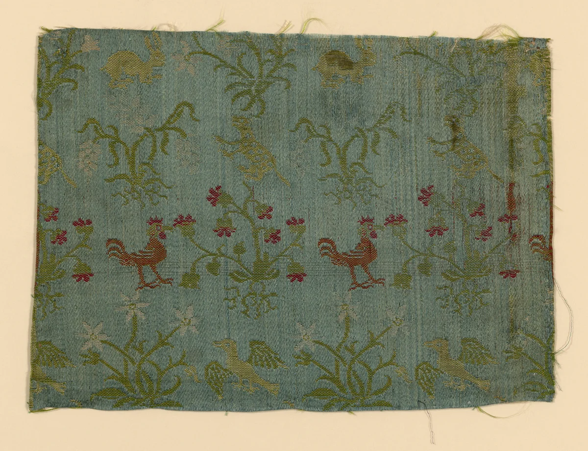 Fragment by Italy, textile, 1650-1700